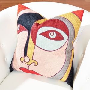 Paloma Cotton Square Pillow Cover & Insert